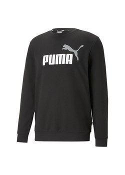 Męski sweter z okrągłym dekoltem i dużym dwukolorowym logo Essentials+ PUMA ze sklepu Decathlon w kategorii Swetry męskie - zdjęcie 176112969