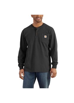 Koszulka bawełniana męska z długim rękawem Carhartt Pocket Henley L/S ze sklepu Decathlon w kategorii Bluzy męskie - zdjęcie 176118789