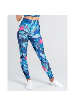 Legginsy sportowe damskie z wysokim stanem z kieszenią Blue Leaf ze sklepu Decathlon w kategorii Spodnie damskie - zdjęcie 176159275