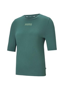 Koszulka damska Puma Modern Basics Tee Cloud zielona ze sklepu Decathlon w kategorii Bluzki damskie - zdjęcie 176188885