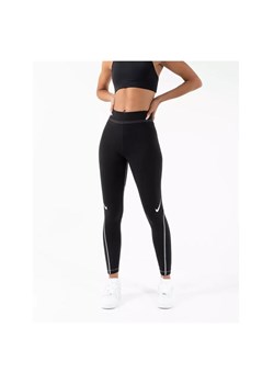 Legginsy fitness damskie Nike Sportswear Swoosh czarne ze sklepu Decathlon w kategorii Spodnie damskie - zdjęcie 176199816