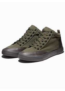 Buty męskie sneakersy - oliwkowe V5 T377 ze sklepu ombre w kategorii Trampki męskie - zdjęcie 176228486