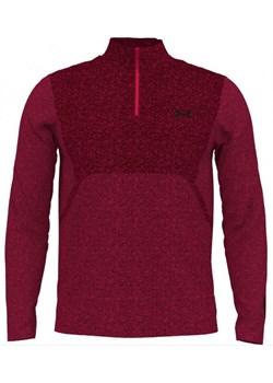 Męski longsleeve do biegania Under Armour UA Seamless Stride 1/4 Zip - czerwony ze sklepu Sportstylestory.com w kategorii T-shirty męskie - zdjęcie 176235686