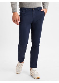 Jack & Jones Chinosy Mężczyźni Bawełna granatowy jednolity ze sklepu vangraaf w kategorii Spodnie męskie - zdjęcie 176237406