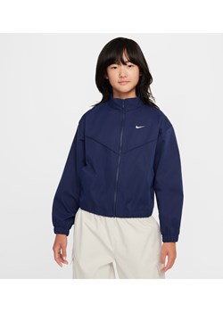 Lekka kurtka dziewczęca o kroju oversize Nike Sportswear - Niebieski ze sklepu Nike poland w kategorii Kurtki damskie - zdjęcie 176244237