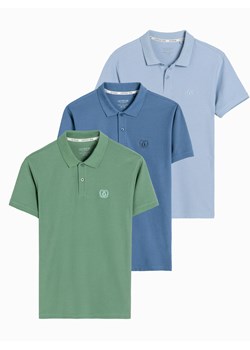 Zestaw koszulek męskich polo z dzianiny pique 3-pak - mix V23 Z28 ze sklepu ombre w kategorii T-shirty męskie - zdjęcie 176246595