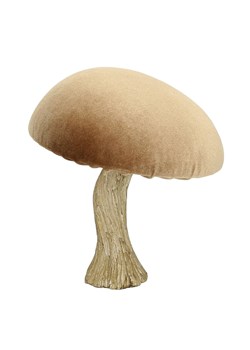 Dekoracja Velvet Mushroom 17 cm caramel ze sklepu dekoria.pl w kategorii Dekoracje - zdjęcie 176246788