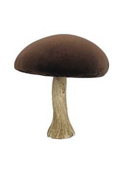 Dekoracja Velvet Mushroom 17 cm brown ze sklepu dekoria.pl w kategorii Dekoracje - zdjęcie 176246796