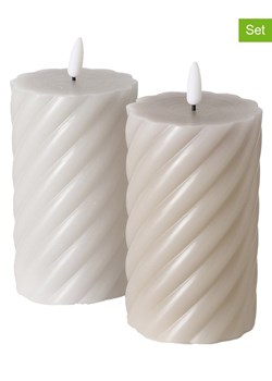 Boltze Świece LED (2 szt.) "Wrap" w kolorze kremowo-beżowym ze sklepu Limango Polska w kategorii Świece i dyfuzory - zdjęcie 176250586