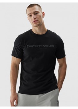 Męski t-shirt z nadrukiem 4F 4FWAW24TTSHM1586 - czarny ze sklepu Sportstylestory.com w kategorii T-shirty męskie - zdjęcie 176252926