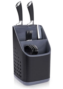 Czarny stojący ociekacz na sztućce M8-P75 ze sklepu Edinos.pl w kategorii Akcesoria kuchenne - zdjęcie 176263745