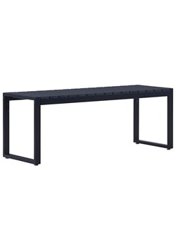 Czarna ławka ogrodowa 120,5 cm - Fordep ze sklepu Edinos.pl w kategorii Ławki ogrodowe - zdjęcie 176263925