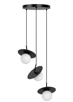 Potrójna nowoczesna lampa wisząca z ruchomymi kloszami - 9X A696 W1-M55 ze sklepu Edinos.pl w kategorii Lampy wiszące - zdjęcie 176264119
