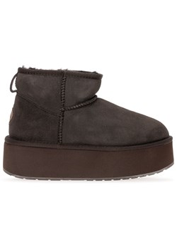 Buty Emu Australia Stinger Micro Flatform W13082CHOC - brązowe ze sklepu streetstyle24.pl w kategorii Śniegowce damskie - zdjęcie 176264758