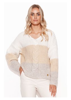 Makadamia Sweter w kolorze kremowo-beżowo-szarym ze sklepu Limango Polska w kategorii Swetry damskie - zdjęcie 176275567