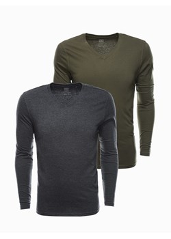 Zestaw longsleeve męski V-NECK - mix 2-pak V9 Z41 ze sklepu ombre w kategorii T-shirty męskie - zdjęcie 176277758