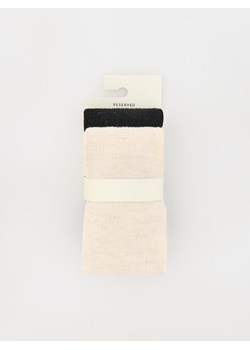 Reserved - Rajstopy z metaliczną nitką 2 pack - czarny ze sklepu Reserved w kategorii Rajstopy dziecięce - zdjęcie 176278538