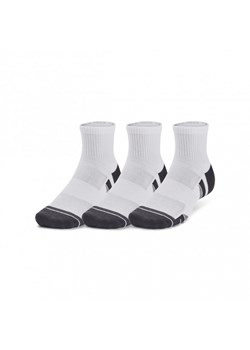 Skarpetki treningowe uniseks Under Armour (3-pack) Performance Tech Qtr - białe ze sklepu Sportstylestory.com w kategorii Skarpetki męskie - zdjęcie 176280529