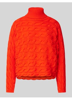 Sweter z dzianiny z prążkowanymi wykończeniami ze sklepu Peek&Cloppenburg  w kategorii Swetry damskie - zdjęcie 176288326