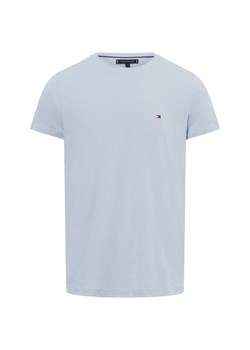 Tommy Hilfiger T-shirt męski Mężczyźni Dżersej jasnoniebieski jednolity ze sklepu vangraaf w kategorii T-shirty męskie - zdjęcie 176289475