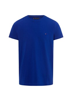 Tommy Hilfiger T-shirt męski Mężczyźni Dżersej błękit królewski jednolity ze sklepu vangraaf w kategorii T-shirty męskie - zdjęcie 176289476