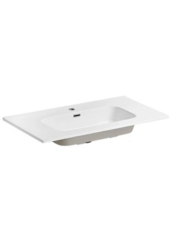 Biała ceramiczna umywalka meblowa - Zelma 90 cm ze sklepu Edinos.pl w kategorii Meble łazienkowe - zdjęcie 176289648