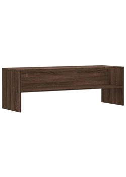 Minimalistyczna szafka pod TV z półką brązowy dąb - Sarsa ze sklepu Edinos.pl w kategorii Szafki RTV - zdjęcie 176289917