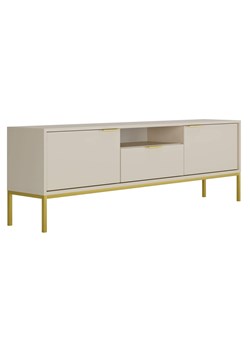 Szafka pod TV z drzwiczkami i szufladą 175 cm kaszmir - Pascal 6X ze sklepu Edinos.pl w kategorii Szafki RTV - zdjęcie 176290078