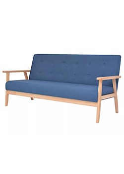 Niebieska sofa 3-osobowa - Sybis ze sklepu Edinos.pl w kategorii Sofy i kanapy - zdjęcie 176290176
