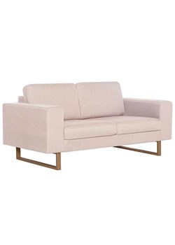 Elegancka dwuosobowa sofa Ladi 2X - kremowa ze sklepu Edinos.pl w kategorii Sofy i kanapy - zdjęcie 176290229