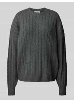 Sweter z dzianiny z wzorem warkocza ze sklepu Peek&Cloppenburg  w kategorii Swetry damskie - zdjęcie 176295476