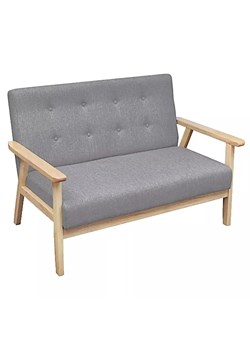 Jasnoszara sofa 2-osobowa - Sybis ze sklepu Edinos.pl w kategorii Sofy i kanapy - zdjęcie 176302137