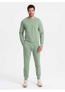 Męski komplet dresowy bluza + spodnie joggery – zielony V3 Z79 ze sklepu ombre w kategorii Dresy męskie - zdjęcie 176306996