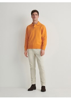 Reserved - Spodnie chino slim fit - beżowy ze sklepu Reserved w kategorii Spodnie męskie - zdjęcie 176308006