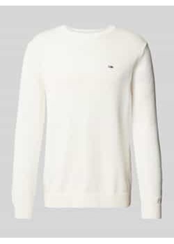 Sweter z dzianiny z wyhaftowanym logo ze sklepu Peek&Cloppenburg  w kategorii Swetry męskie - zdjęcie 176310858