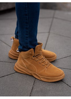 Buty męskie sneakersy wysokie - camel V2 T380 ze sklepu ombre w kategorii Buty sportowe męskie - zdjęcie 176312166