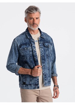 Kurtka męska jeansowa katana - jeans V4 OM-JADJ-0123 ze sklepu ombre w kategorii Kurtki męskie - zdjęcie 176313576