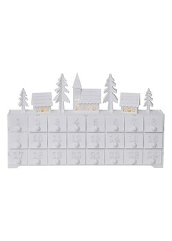 STAR Trading Kalendarz adwentowy LED &quot;Yuletide&quot; w kolorze białym - 37 x 21 x 6 cm ze sklepu Limango Polska w kategorii Dekoracje - zdjęcie 176315795