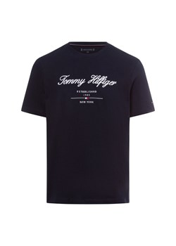 Tommy Hilfiger Koszulka męska Mężczyźni Bawełna granatowy jednolity ze sklepu vangraaf w kategorii T-shirty męskie - zdjęcie 176316367