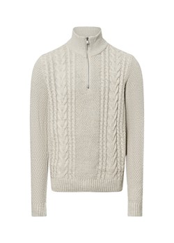 Jack & Jones Męski sweter - JJCraig Mężczyźni Sztuczne włókno écru marmurkowy ze sklepu vangraaf w kategorii Swetry męskie - zdjęcie 176327656
