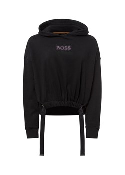 BOSS Orange Damski sweter z kapturem - C_Eblousa Kobiety Bawełna czarny jednolity ze sklepu vangraaf w kategorii Bluzy damskie - zdjęcie 176327669