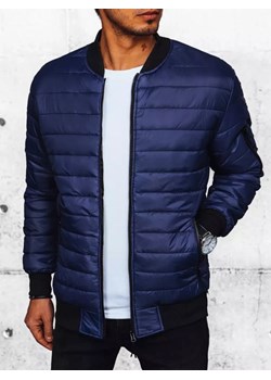 Kurtka męska pikowana bomber jacket granatowa Dstreet TX4419 ze sklepu DSTREET.PL w kategorii Kurtki męskie - zdjęcie 176328228