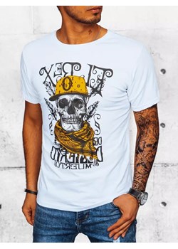 T-shirt męski z nadrukiem biały Dstreet RX5090 ze sklepu DSTREET.PL w kategorii T-shirty męskie - zdjęcie 176328457