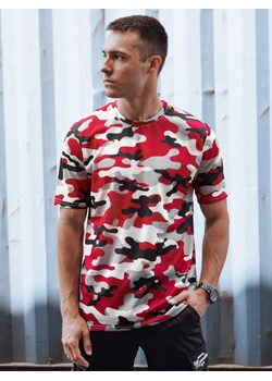 Koszulka męska camouflage czerwona Dstreet RX5588 ze sklepu DSTREET.PL w kategorii T-shirty męskie - zdjęcie 176328678