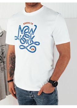 Koszulka męska z nadrukiem biała Dstreet RX5369 ze sklepu DSTREET.PL w kategorii T-shirty męskie - zdjęcie 176330456