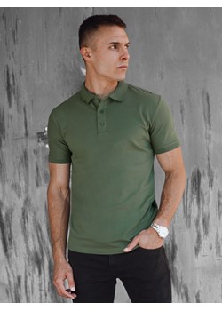 Koszulka męska polo zielona Dstreet PX0611 ze sklepu DSTREET.PL w kategorii T-shirty męskie - zdjęcie 176331426