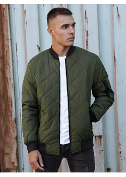 Kurtka męska pikowana bomber jacket zielona TX4848 ze sklepu DSTREET.PL w kategorii Kurtki męskie - zdjęcie 176332297