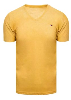 T-shirt męski basic musztardowy Dstreet RX4998 ze sklepu DSTREET.PL w kategorii T-shirty męskie - zdjęcie 176335108