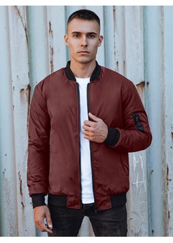 Kurtka męska bomber jacket bordowa Dstreet TX4931 ze sklepu DSTREET.PL w kategorii Kurtki męskie - zdjęcie 176335598