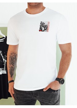 Koszulka męska z nadrukiem biała Dstreet RX5481 ze sklepu DSTREET.PL w kategorii T-shirty męskie - zdjęcie 176335626